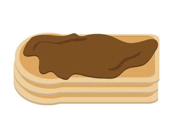 Sneetje brood met verspreiding pictogram — Stockvector