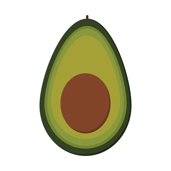 Medio icono de aguacate — Vector de stock