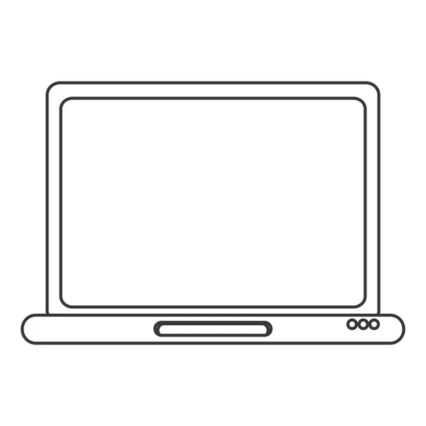 Laptop-Frontansicht-Symbol — Stockvektor