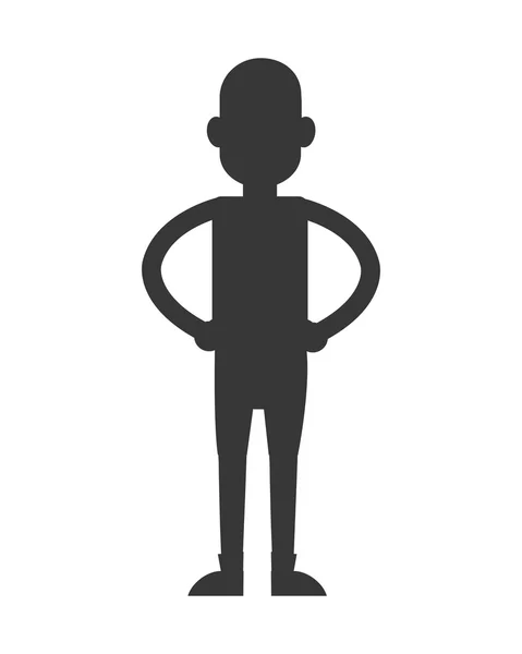 Man standing silhouette icon — Stock Vector