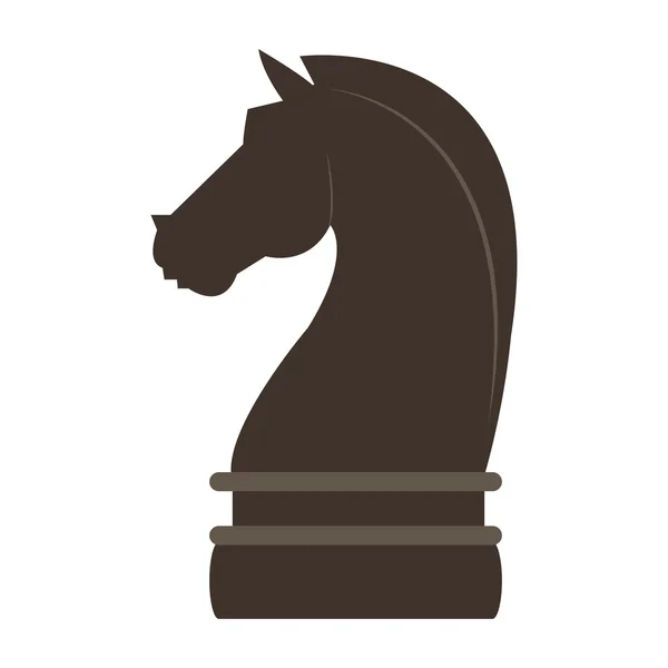 Pieza de ajedrez caballo icono — Vector de stock