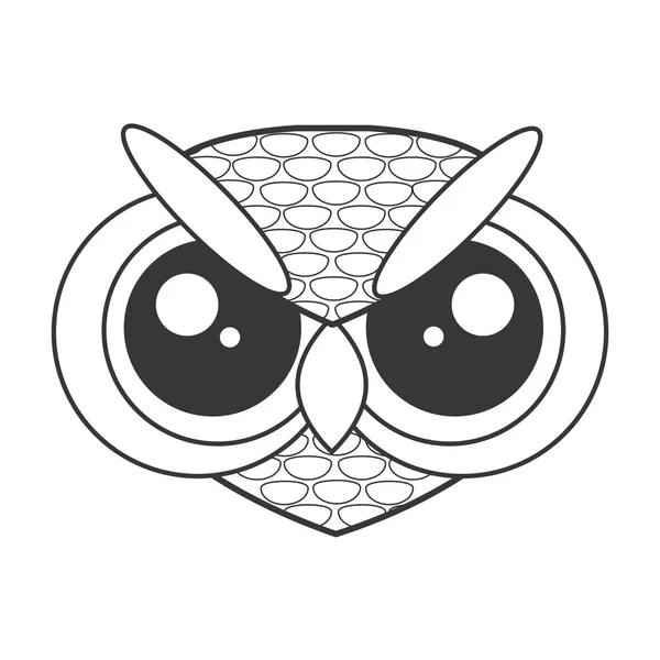 Cute owl cartoon icon — Stock Vector