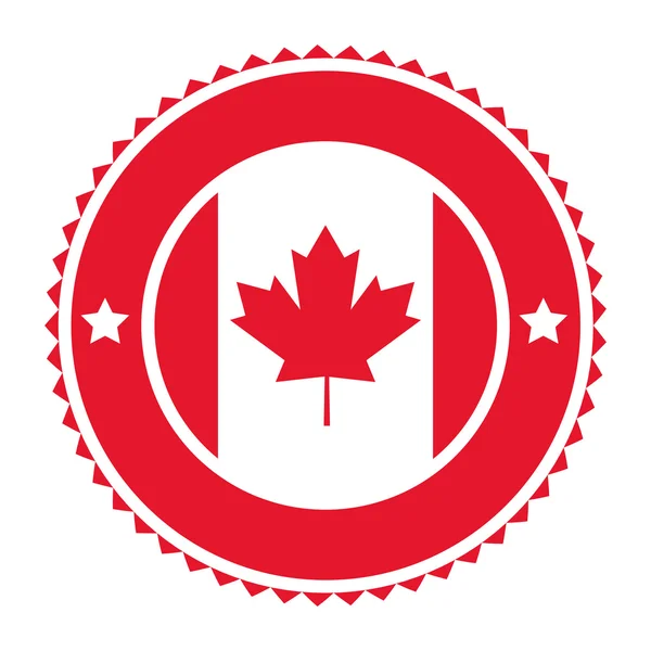 Icono de insignia canadiense — Vector de stock