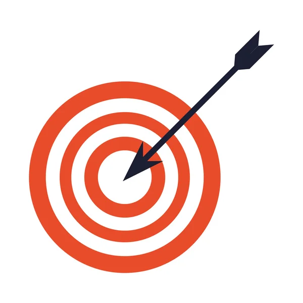 Bullseye with arrow icon — Stock Vector