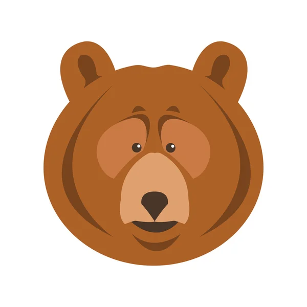 Medvěd grizzly ikona — Stockový vektor