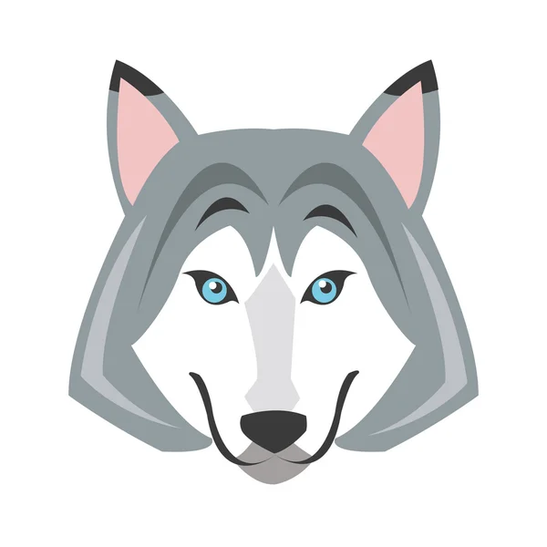 Big wolf icon — Stock Vector