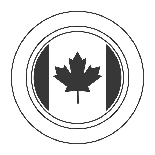 Icono de insignia canadiense — Vector de stock