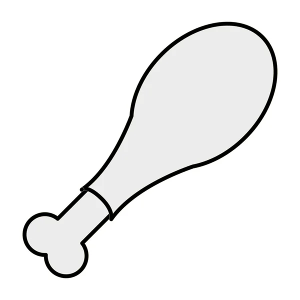 Kip drumstick pictogram — Stockvector