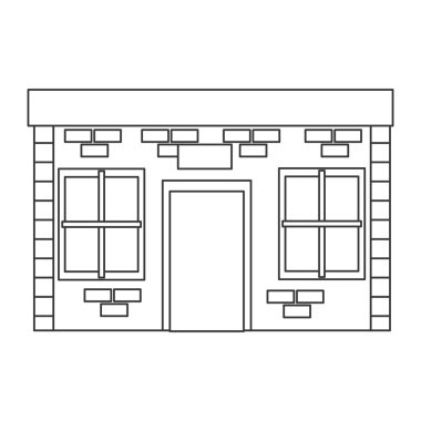 Tek tuğla bina simgesini