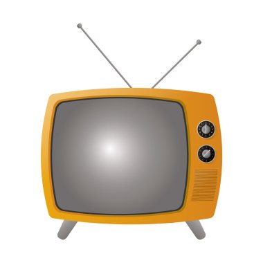 Retro klasik tv anten simgesi