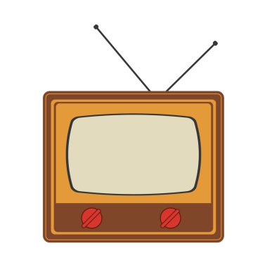 Retro klasik tv anten simgesi