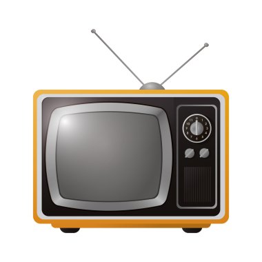 Retro klasik tv anten simgesi