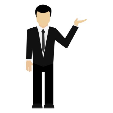 işadamı açık eller simgesini