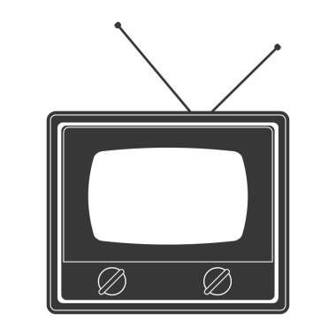 Retro klasik tv anten simgesi