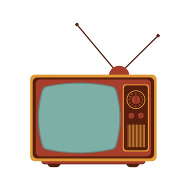 Retro klasik tv anten simgesi