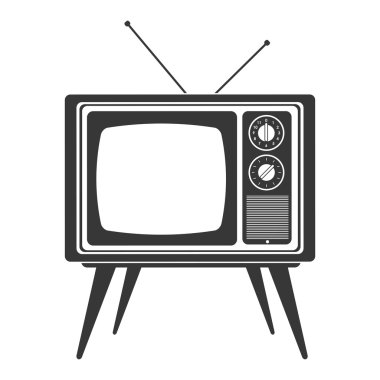 Retro klasik tv anten simgesi