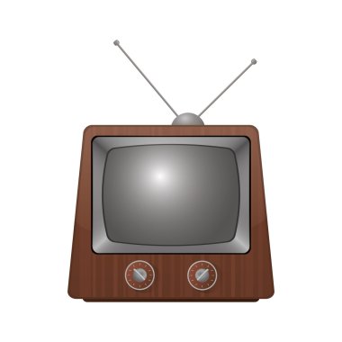 Retro klasik tv anten simgesi