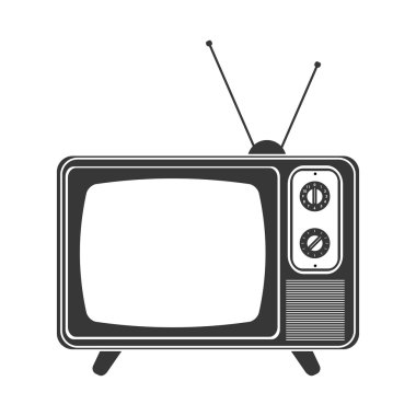 Retro klasik tv anten simgesi