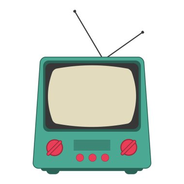 Retro klasik tv anten simgesi