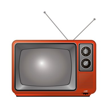 Retro klasik tv anten simgesi