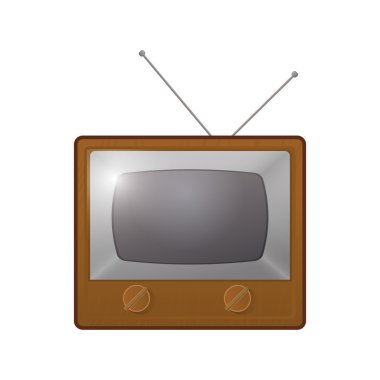 Retro klasik tv anten simgesi