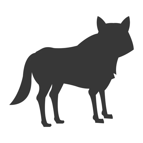 大きな狼のアイコン — ストックベクタ