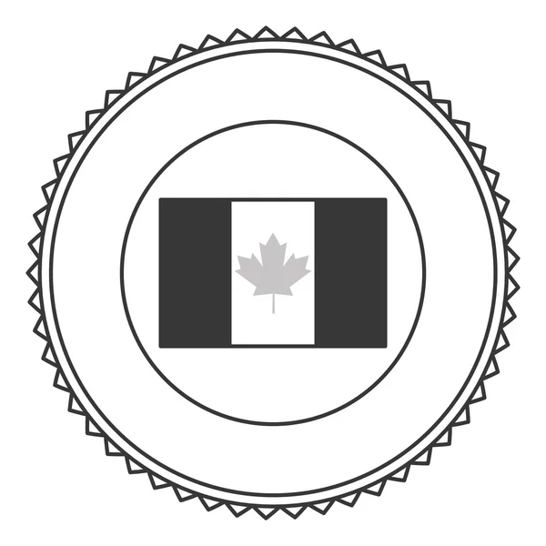 Icono de insignia canadiense — Vector de stock