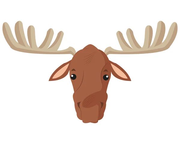 Ikon moose tunggal - Stok Vektor