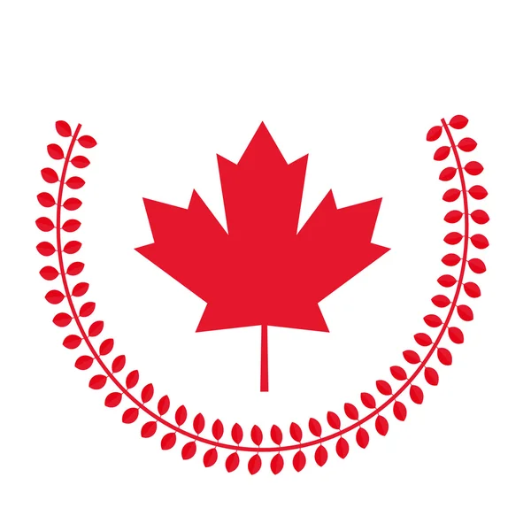Ícone de crachá canadense — Vetor de Stock