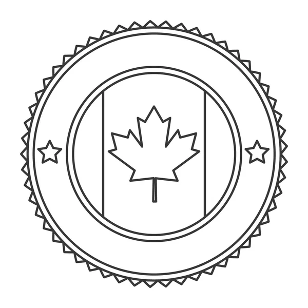 Icono de insignia canadiense — Vector de stock