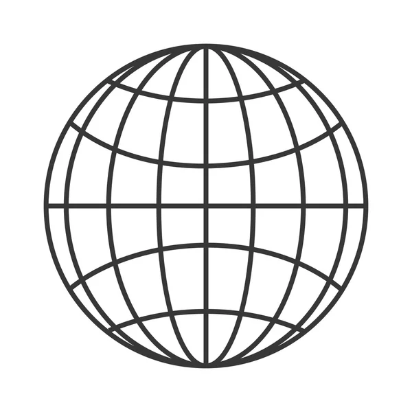 Earth globe diagram icon — Stock Vector