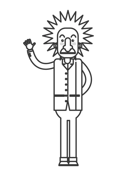 Albert Einstein ícone dos desenhos animados — Vetor de Stock