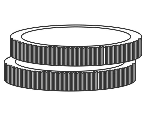 Иконка простых монет — стоковый вектор
