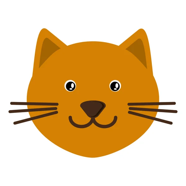 Lindo gato icono de dibujos animados — Vector de stock