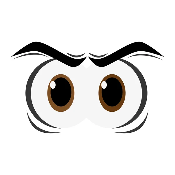 Angry cartoon eyes icon — Stock Vector