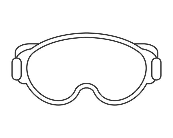 Icona maschera da sci — Vettoriale Stock