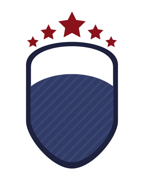 Emblema de escudo con el icono de estrellas — Archivo Imágenes Vectoriales