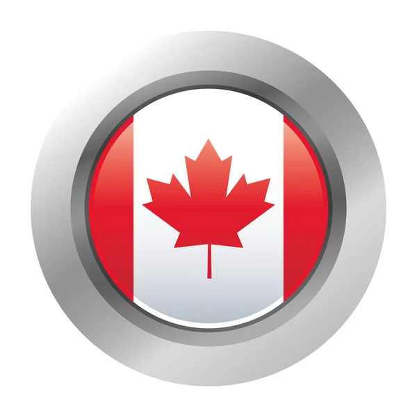 Icono de insignia canadiense — Vector de stock