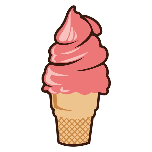 Icono de cono de helado — Archivo Imágenes Vectoriales