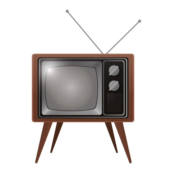 Klassischer Retro-Fernseher mit Antennensymbol — Stockvektor