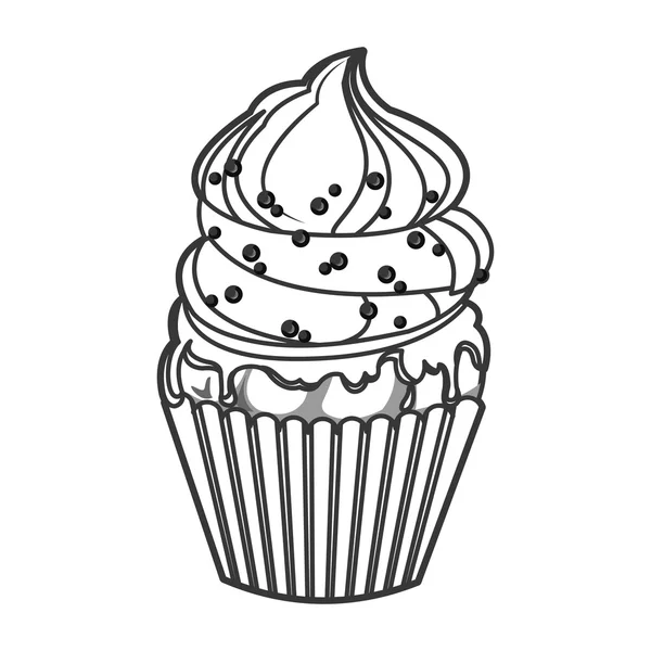 Icône de cupcake unique — Image vectorielle