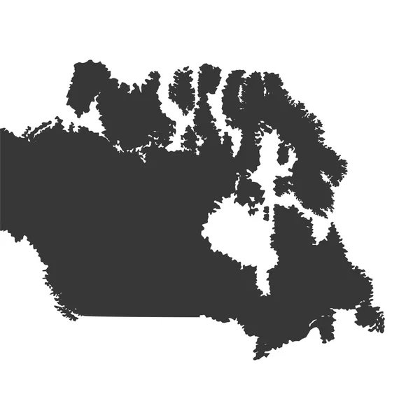 Kanada Kartikon siluett — Stock vektor