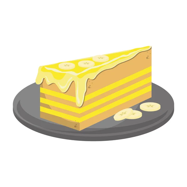 Cheesecake slice icon — Stock Vector