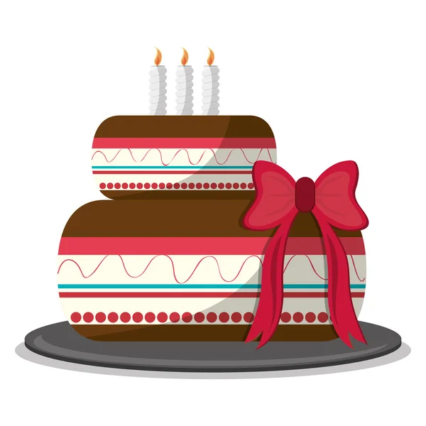Születésnapi torta ikon — Stock Vector
