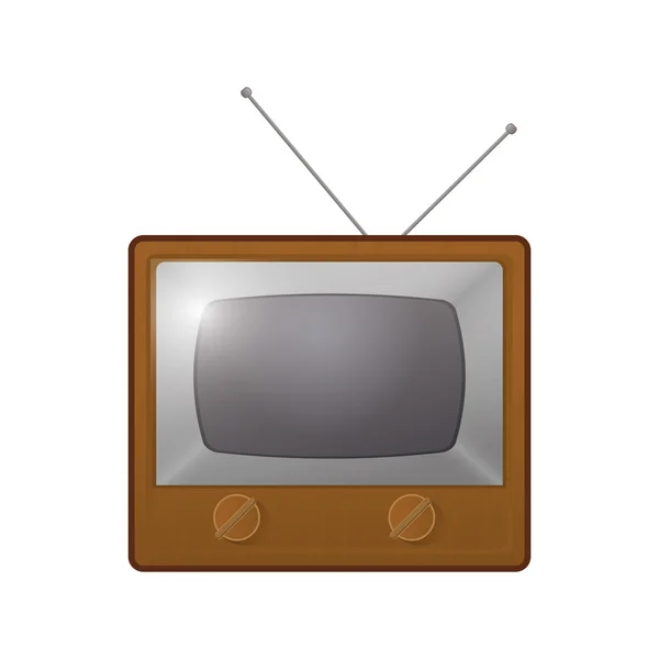 Retro clássico tv com ícone de antena — Vetor de Stock