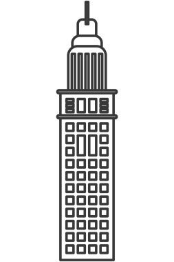 yüksek bina simgesini