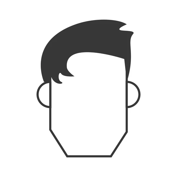 Cabeza sin rostro del hombre icono — Vector de stock