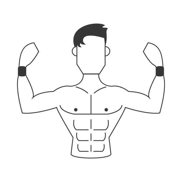 Strong man icon — Stock Vector