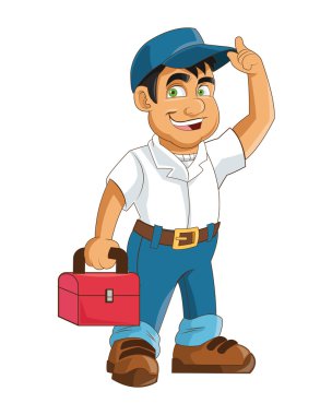 Araç kutusu simgesi holding inşaat veya sanayi işçisi