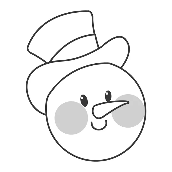 Single snowman icon — Stock Vector